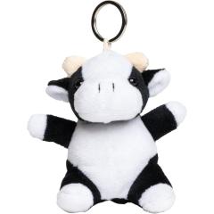M160385 Black/white - Plush cow with keychain - mbw